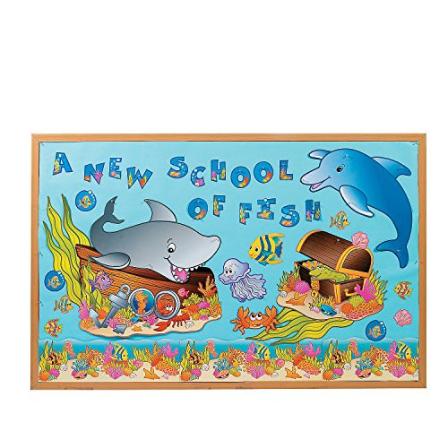Fun Express Bulletin Board Set - Under The Sea - 133 Pieces - Educational and Learning Activities for Kids
