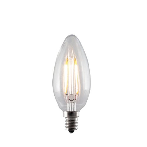 Bulbrite LED Filament B11 Non-Dimmable Candelabra Base -E12- Edison Light Bulb- 25 Watt Equivalent- 2700K / Clear