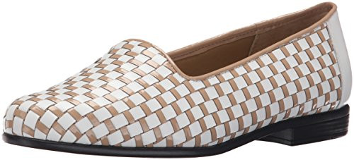 Trotters Women's Liz Ballet Flat- White/Nude- 12.0 S US