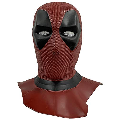 ZMJ DP Helmet Mask PVC Full Face Halloween Cosplay Costume Props Red