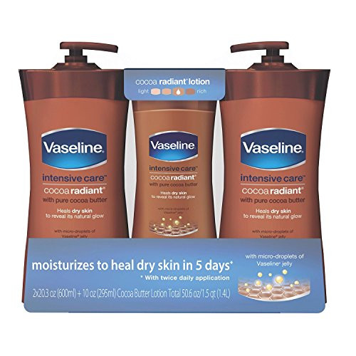 Vaseline Intensive Care Cocoa Butter Lotion- Cocoa Radiant -20.3 oz- 2 pk. Plus 10 oz.-