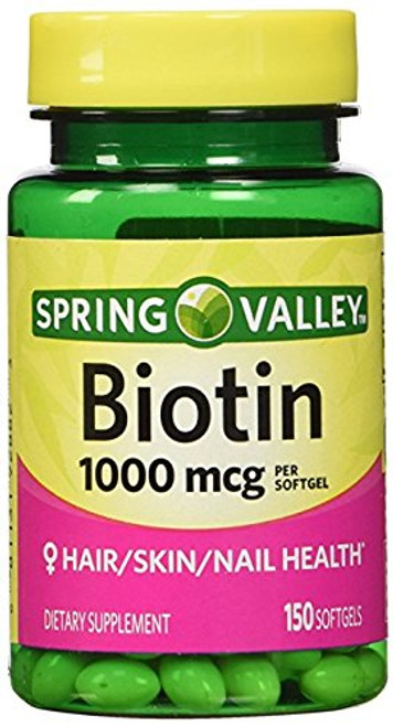 Spring Valley - Biotin 1000 mcg- 150 SOFTGELS