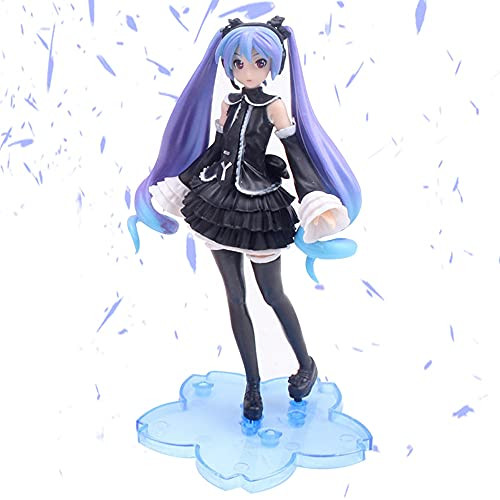 Hatsune Miku Sakura Figure Anime Purple Cherry Blossom Dress Miku Figure Statue Toy - 6.6 Inch /7.8inch -