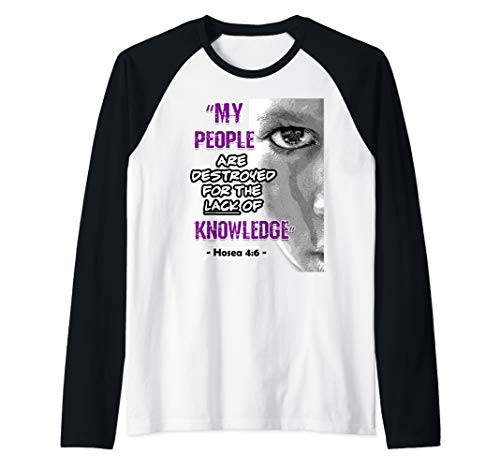 Hebrew Israelite Clothing Destroyed Lack Knowledge Gift Raglan Baseball Tee