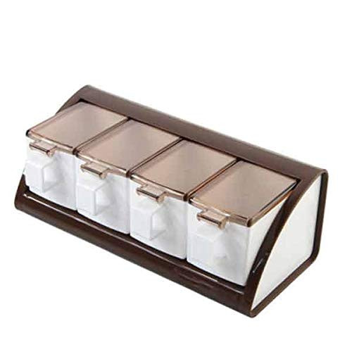 GyLazhuziz Spice Jar Seasoning Box- 3/4Pcs Set Kitchen Spice Storage Bottle- Jars Transparent Salt Pepper Cumin Powder Box Tool -Size - 4 jars- GyLazhuziz Spice Jar Seasoning Box- 3/4Pcs Set Kitchen Spice Storage Bottle- Jars Transparent Salt Pepper Cumin Powder Box Tool -Size - 4 jars-
