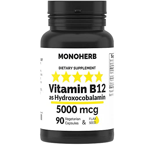 Hydroxo B12 Vitamin 5000mcg- Hydroxocobalamin- Hydroxy B12 with Omega 3