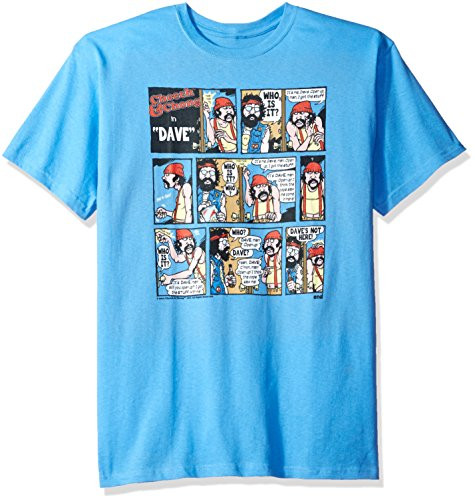Liquid Blue Men's Cheech  and  Chong Daves Not Here Short Sleeve T-Shirt- 2XL Blue