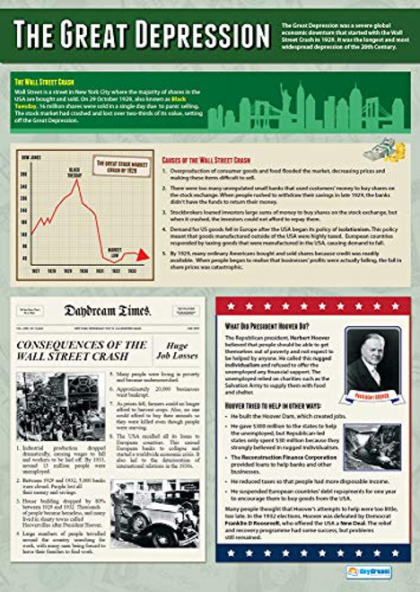 The Great Depression | History Posters | Laminated Gloss Paper Measuring 33 x 23.5 | History Charts for The Classroom | Education Charts by Daydream Education The Great Depression | History Posters | Laminated Gloss Paper Measuring 33 x 23.5 | History Charts for The Classroom | Education Charts by Daydream Education