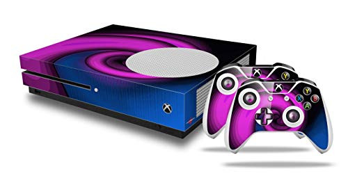 WraptorSkinz Decal Skin Wrap Set works with 2016 and newer XBOX One S Console and 2 Controllers Alecias Swirl 01 Purple