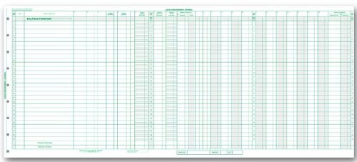EGP General Expense Journal Sheet - 15 Journal Sheets- 25 3/8inch x 11inch