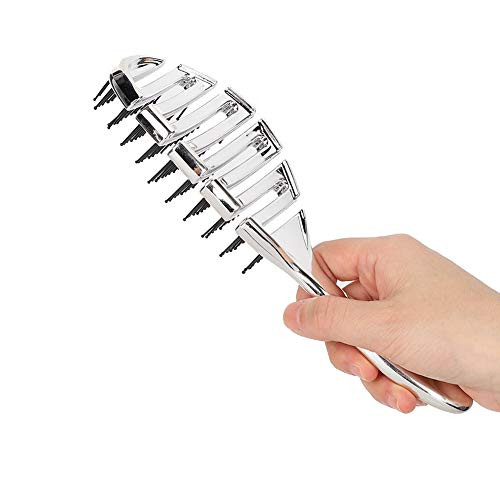 Hair Brush- Brush Original Detangler Hair Brush- Exclusive Ultra-soft Bristles- Glide Through Tangles With Ease For All Hair Types - For Men- Wet And Dry Hair-Silver-