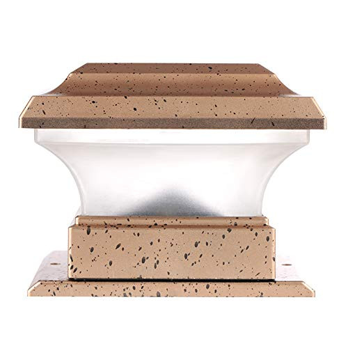 Solar Post Cap Lights- Waterproof LED Fence Post Solar Lights- Post Solar Lights for 5.7x5.7 Posts in Patio- Deck or Garden Decoration