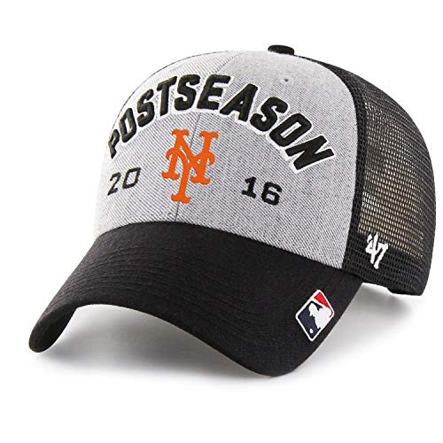 47 Brand MLB New York Mets 2016 Postseason Tamarac Locker Room Trucker Hat- Black Grey Adjustable Cap 47 Brand MLB New York Mets 2016 Postseason Tamarac Locker Room Trucker Hat- Black Grey Adjustable Cap