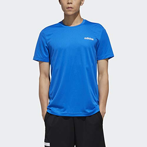 adidas Men's Designed 2 Move Plain Tee Glory Blue/White Medium