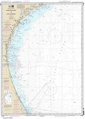 NOAA Chart 11480- Charleston Light to Cape Canaveral- 32.1 X 45.1- Traditional Paper