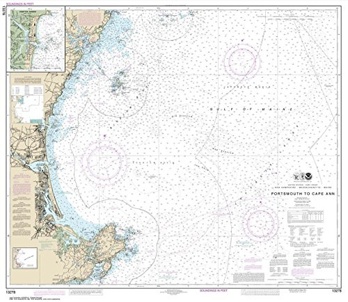 NOAA Chart 13278- Portsmouth to Cape Ann- Hampton Harbor- 34.1 X 39.2- Traditional Paper NOAA Chart 13278- Portsmouth to Cape Ann- Hampton Harbor- 34.1 X 39.2- Traditional Paper