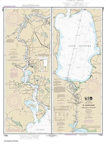 NOAA Chart 11495- St. Johns River Dunns Creek to Lake Dexter- 37.6 X 27.5- Traditional Paper