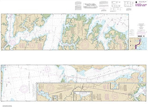 Paradise Cay Publications- Inc. NOAA Chart 11553- Intracoastal Waterway Albermarle Sound to Neuse River- Alligator River 59.1 x 42.9 -Traditional Paper-