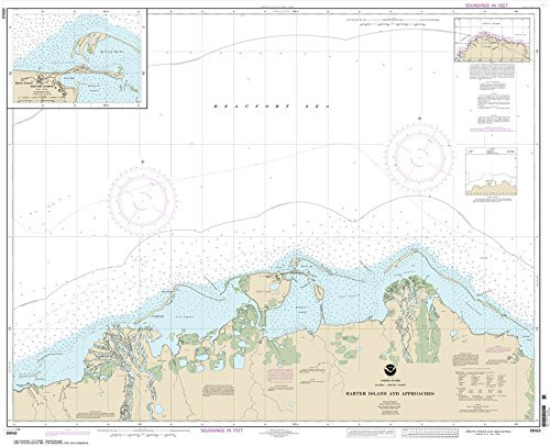 Paradise Cay Publications NOAA Chart 16043- Barter Island and approaches- Bernard Harbor 34.9 x 42.9 -Traditional Paper-