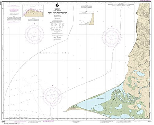 Paradise Cay Publications NOAA Chart 16123- Point Hope to Cape Dyer 34.9 x 43.1 -Traditional Paper-