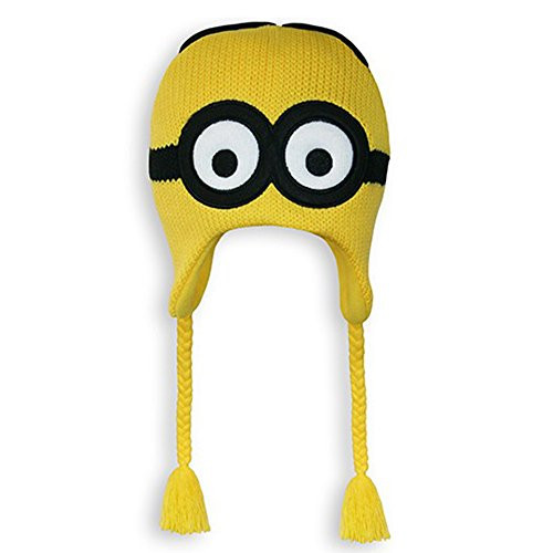 Despicable Me 2 Dave Minion Knit Peruvian Beanie -Yellow-