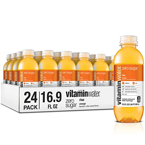 vitaminwater Zero Rise- Electrolyte Enhanced Water with Vitamins- Orange Drinks- 16.9 Fl Oz -Pack of 24-