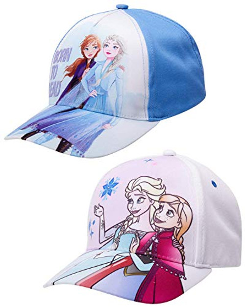 Disney Frozen Girls 2 Pack Cotton Anna and Elsa Baseball Cap-Toddler/Little Girls-- Size Age 4-7- Frozen Born to Lead Disney Frozen Girls 2 Pack Cotton Anna and Elsa Baseball Cap-Toddler/Little Girls-- Size Age 4-7- Frozen Born to Lead