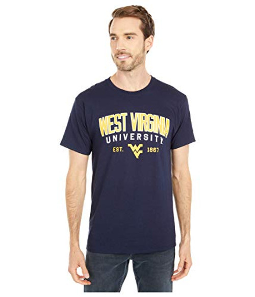 Champion College West Virginia Mountaineers Jersey Tee Navy 3 MD Champion College West Virginia Mountaineers Jersey Tee Navy 3 MD