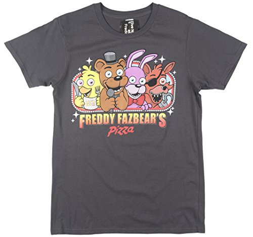 Freddy Fazbear's Pizza Gray Graphic T-Shirt - Medium