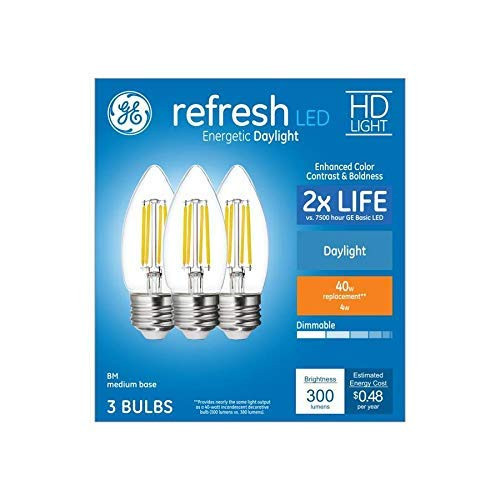 GE Refresh 40-Watt EQ Daylight Dimmable Light Bulbs -3-Pack-