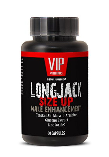 Longjack Size Up 2170mg - Male Performance with Maca- Tongkat Ali- L-Arginine- Ginseng - Natural Testosterone Booster - Premium Quality -1 Bottle 60 Capsules-