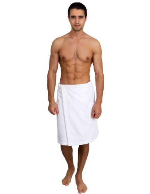 TowelSelections Men's Wrap- Shower and Bath- Terry Spa Towel Large/X-Large White TowelSelections Men's Wrap- Shower and Bath- Terry Spa Towel Large/X-Large White