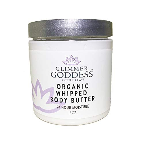 Natural Organic Body Butter  Rose Lavender Scented - Handmade with Natural Ingredients  Shea Butter- Almond Oil- Coconut Oil and Cocoa Butter Body Moisturizer