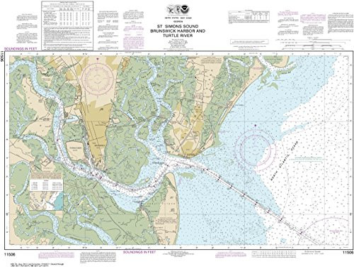MapHouse NOAA Chart 11506 St. Simons Sound- Brunswick Harbor Turtle River- 26.33inch X 34.72inch Paper Chart