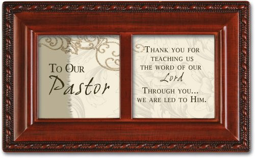 Cottage Garden To Our Pastor Woodgrain Inspirational Petite Music Box Plays How Great Thou Art
