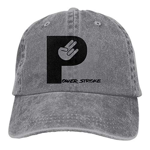 Trucker Cap Blk Powerstroke Shocker Hand Durable Baseball Cap-Adjustable Dad Hat Gray