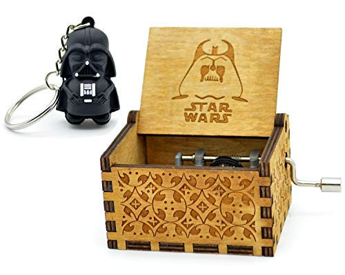 Star Wars Music Box- 18 Note Mechanism Antique Carved Wooden Music Box Crafts Melody Castle in Hand?Star Wars?