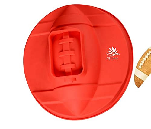 Football Chocolate Mold- Football Shape Cake Pan- 3D Football Silicone Mold- Fathers Day Molds for Chocolate- Football Birthday Cake- Superbowl Tailgate Party Supplies- LARGE 11X11- 10X5X3inch Cavity