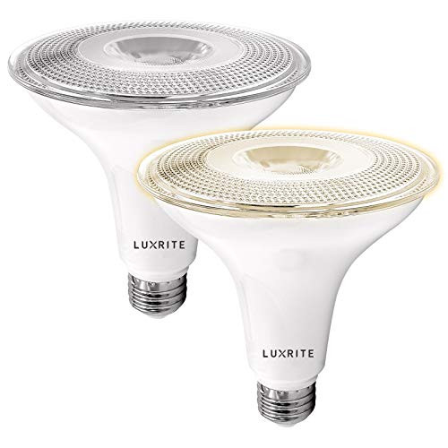 Luxrite Dusk to Dawn PAR38 LED Bulb- 120W Equivalent- Automatic On Off Sensor- 3000K Soft White- 1250 Lumens- Wet Rated- Outdoor Security Spotlight- UL Listed- E26 Base -2 Pack-