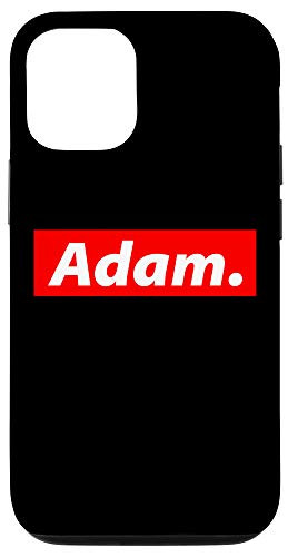 iPhone 12/12 Pro Adam Gift - Red Box Logo Personalized Name Gift For Adam Case