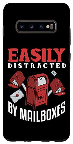 Galaxy S10Plus Funny Easily Distracted By Mailboxes Postal Worker Mailman Case
