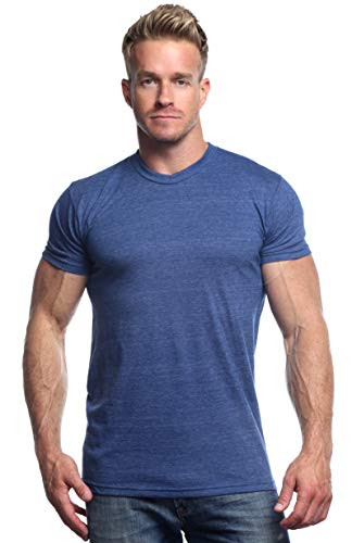 Made in The USA Premium Designer Fitted T-Shirt -Royal Blue- Small-