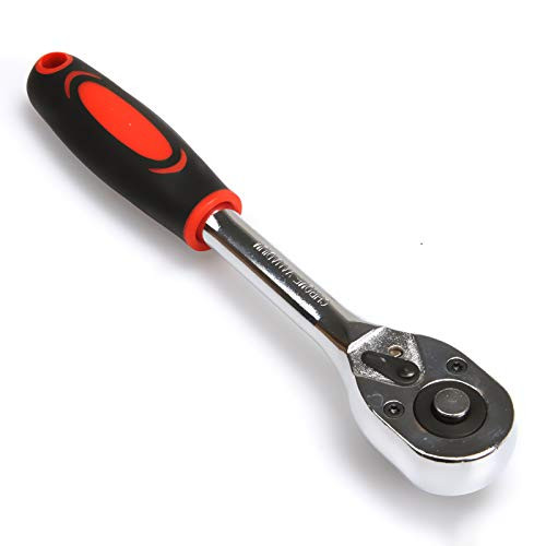 1/2-Inch 1/4-Inch 3/8-Inch Quick-Release Composite Offset Ratchet 24-Tooth Oval Drive Head Socket Wrench Rotatable 15 Degrees Hand Repair Tool -3/8-inch-