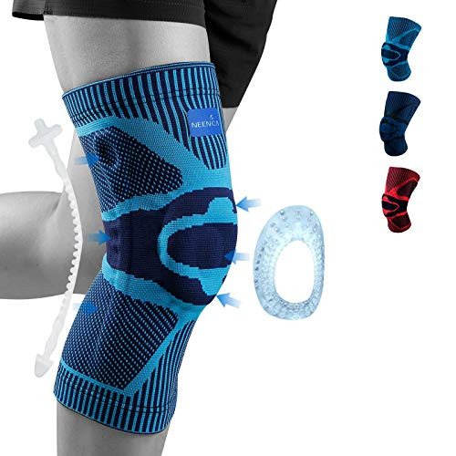 NEENCA Knee Brace-Knee Compression Sleeve Support with Patella Gel Pad  and  Side Spring Stabilizers-Medical Grade Knee Protector for Running-Meniscus Tear-Arthritis-Joint Pain Relief-ACL-Injury Recovery
