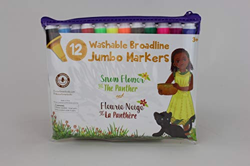 Creativ Attitude Snow Flower and The Panther Washable Broadline Jumbo Markers- 12 Count