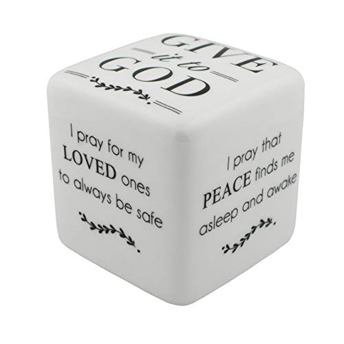 Roman 223296 Alexa's Angels Give it to God Prayer and Poems Printed on Sides of Box- 2-inch Square
