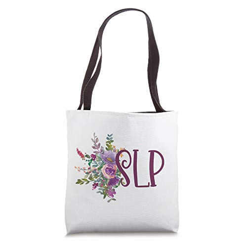 Floral Speech Pathologist Language Therapy SLP Tote Bag
