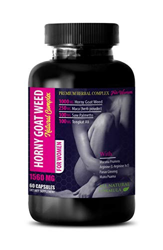 Women Energy Supplement - Horny Goat Weed Natural Complex for Women - Horny Goat Weed l-arginine - 1 Bottle 60 Capsules