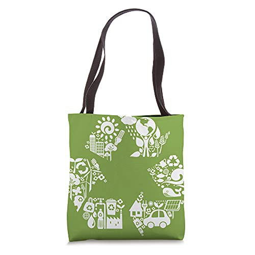 Recycle Green Earth Natural Tote Bag