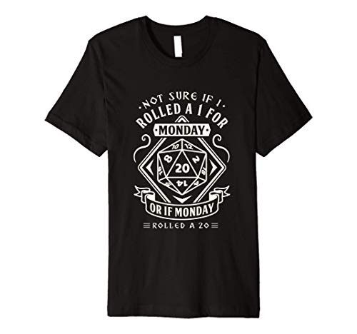 Tabletop RPG board game dice Monday Rolled a 20 crit Premium T-Shirt